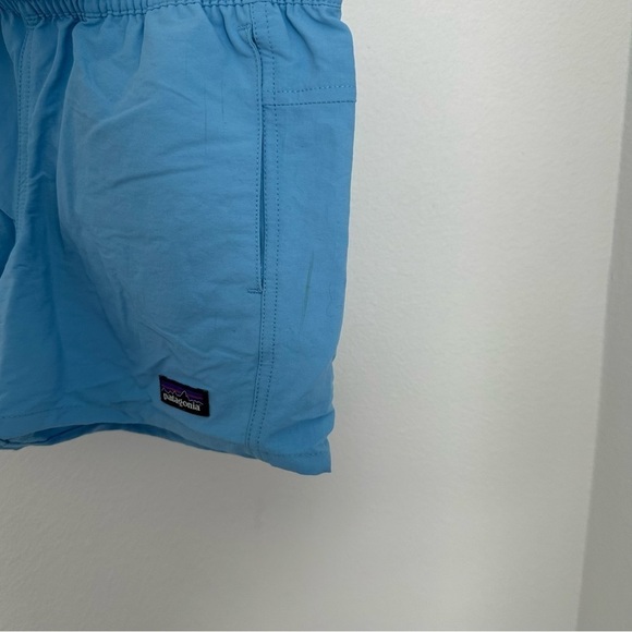 Patagonia Baggies Shorts Blue Elastic Waist Regular Fit Size Large Girls - Picture 5 of 6